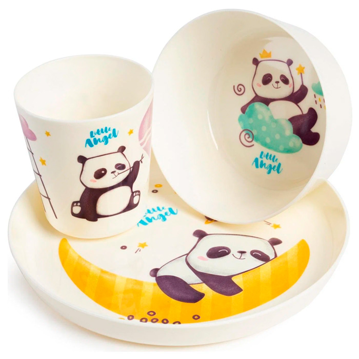 Набор детской посуды Lalababy Play with Me Panda LA1105.