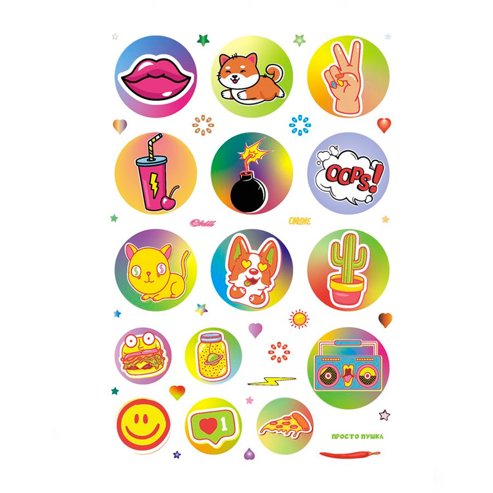 Наклейки WOW Bullet Journal Stickers син-роз, панда 9785001418054 Наклейки WOW Bullet Journal Stickers син-роз, панда 9785001418054