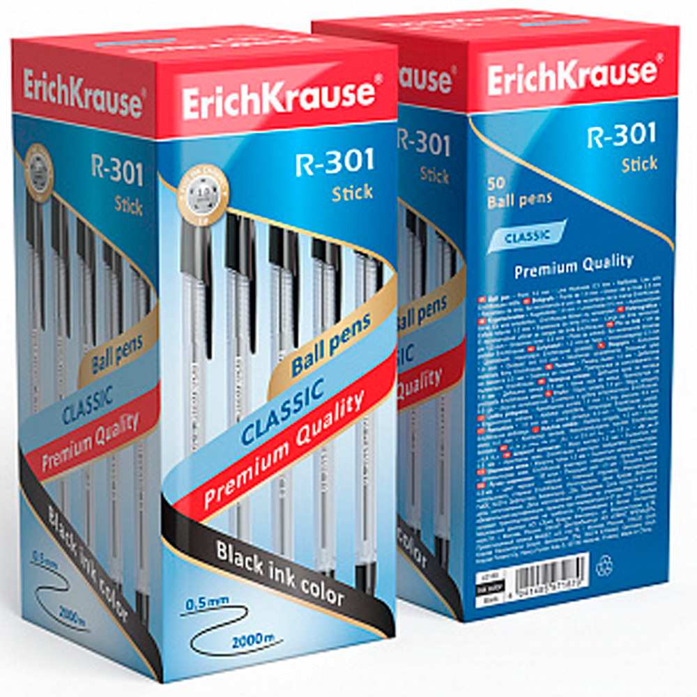 Ручка шарик черный R-301 Classic 43185 /Erich Krause/ Ручка шарик черный R-301 Classic 43185 /Erich Krause/