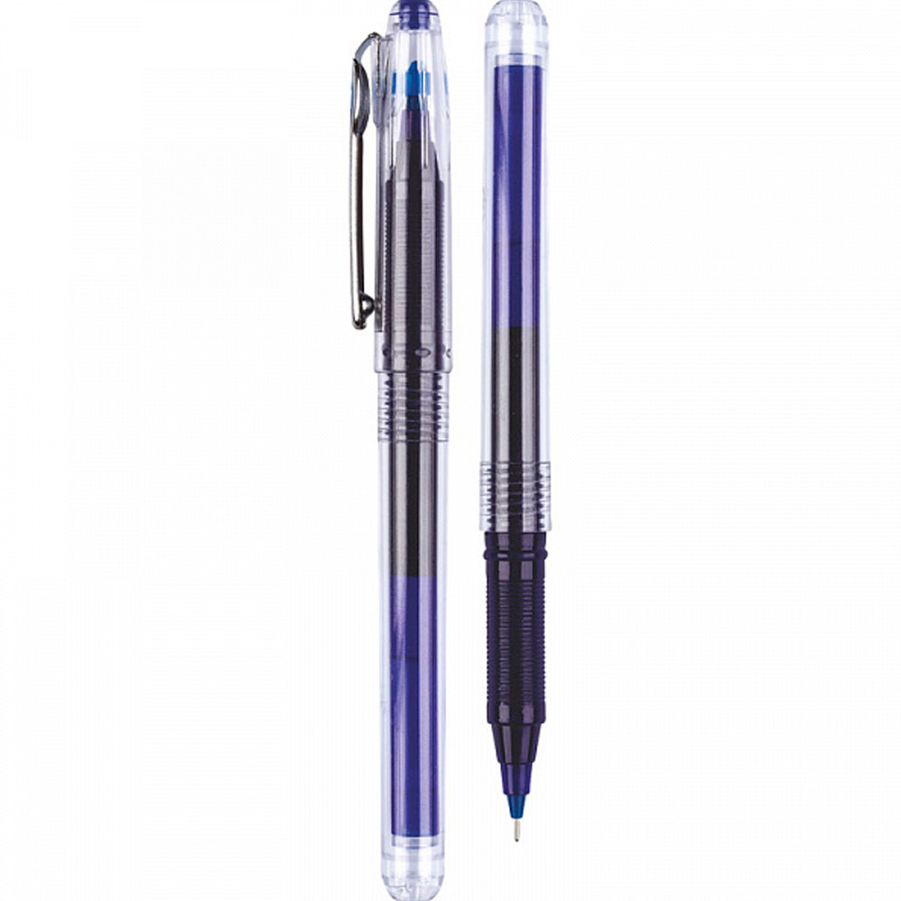 Ручка гелевая синие черн. 0.5мм (стержень меняется) 89798