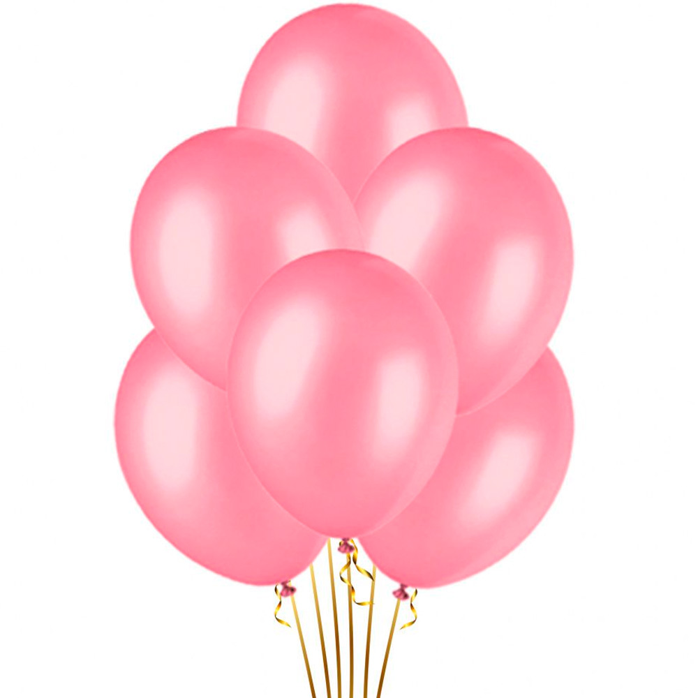 Набор шаров Веселая вечеринка розовый перламутр (6 шт) L0312-P.