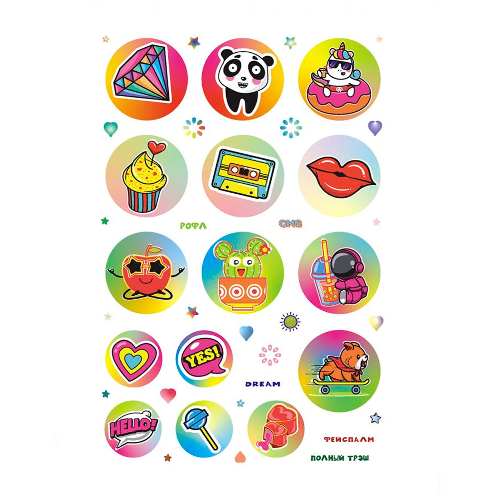 Наклейки WOW Bullet Journal Stickers син-роз, панда 9785001418054 Наклейки WOW Bullet Journal Stickers син-роз, панда 9785001418054