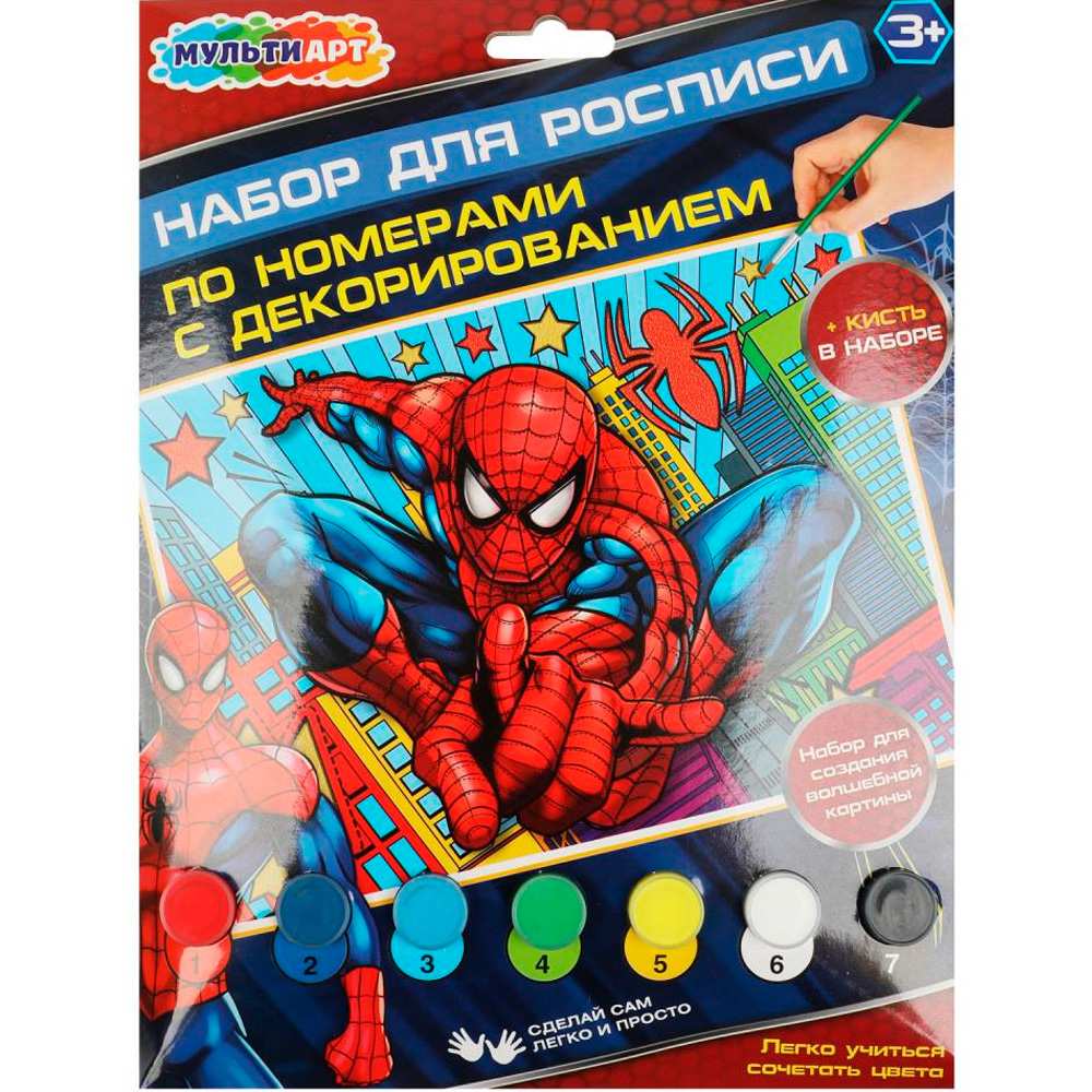 Набор для творчества Холст для росписи Multiart Спайдер МУЛЬТИ АРТ CANV17X23D-091887 Набор для творчества Холст для росписи Multiart Спайдер МУЛЬТИ АРТ CANV17X23D-091887