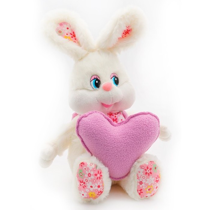 Кролик Сезар с розовым сердцем 19 см 0887019-33