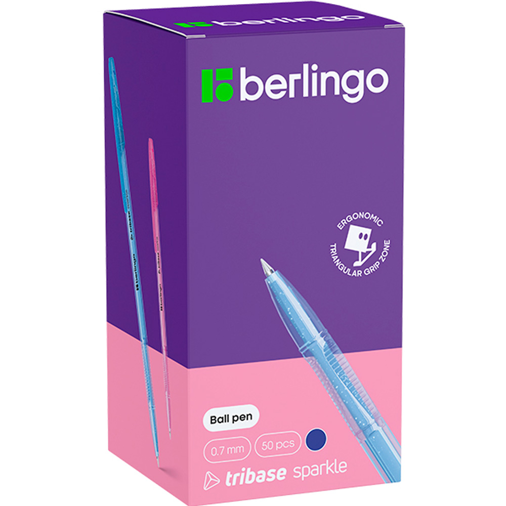 Ручка шарик синий 0,7мм Tribase Sparkle CBp_70962 Berlingo Ручка шарик синий 0,7мм Tribase Sparkle CBp_70962 Berlingo