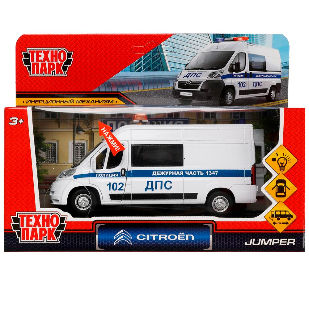 Модель JUMPER-14SLPOL-WH CITROEN JUMPER ПОЛИЦИЯ 14 см Технопарк Модель JUMPER-14SLPOL-WH CITROEN JUMPER ПОЛИЦИЯ 14 см Технопарк