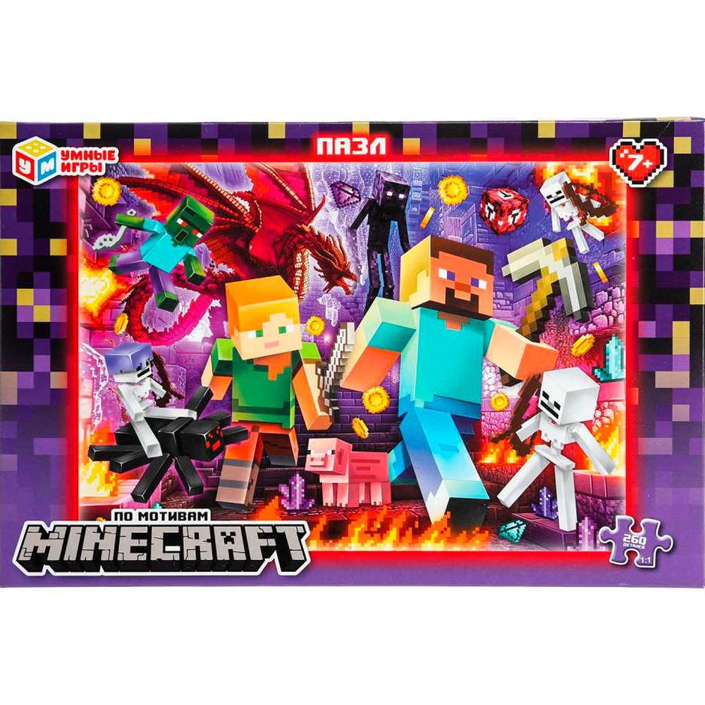 Пазл 260 По мотивам Minecraft 4660254477513 Пазл 260 По мотивам Minecraft 4660254477513