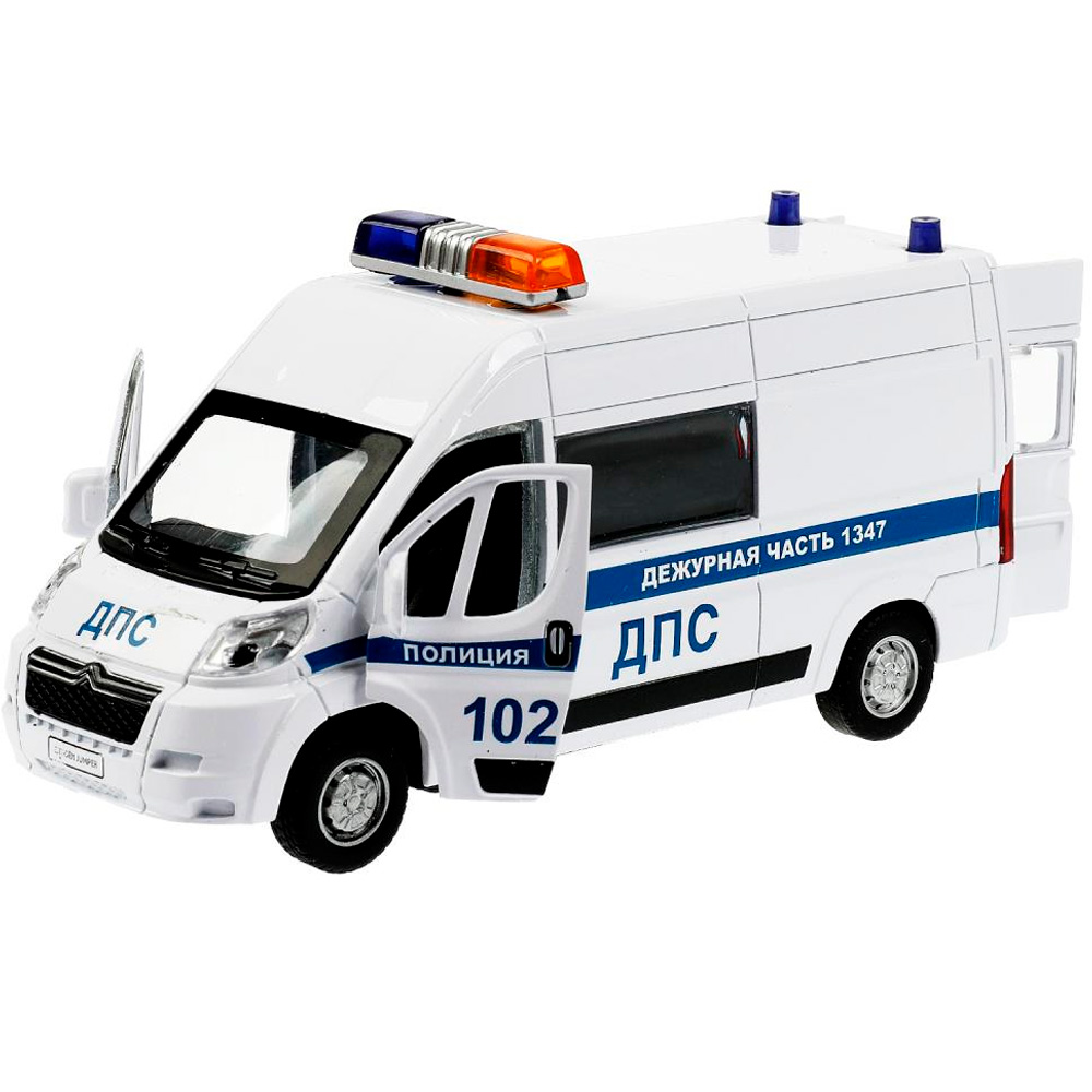 Модель JUMPER-14SLPOL-WH CITROEN JUMPER ПОЛИЦИЯ 14 см Технопарк Модель JUMPER-14SLPOL-WH CITROEN JUMPER ПОЛИЦИЯ 14 см Технопарк