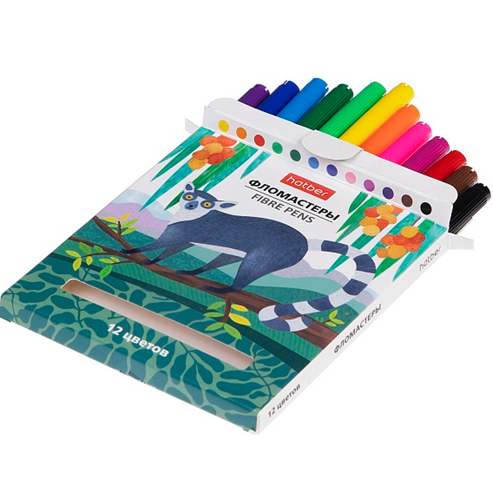 Фломастеры 12 цв. COLORA FP_063870 Hatber Фломастеры 12 цв. COLORA FP_063870 Hatber