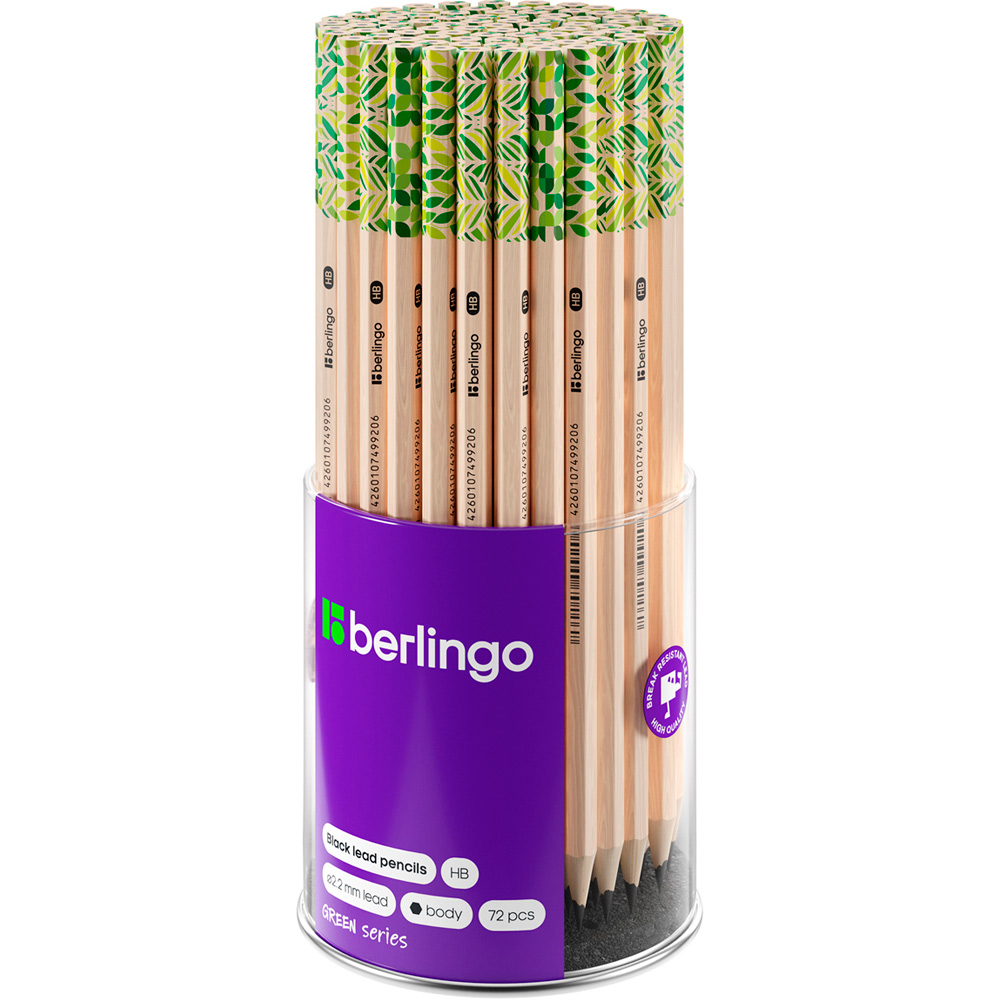 Карандаш ч/гр НВ пластик Green Series ВР00860 Berlingo Карандаш ч/гр НВ пластик Green Series ВР00860 Berlingo
