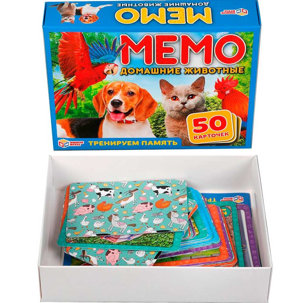 Настольная игра Умка Домашние животные.Карточная игра мемо.50 карточек 4630115527244