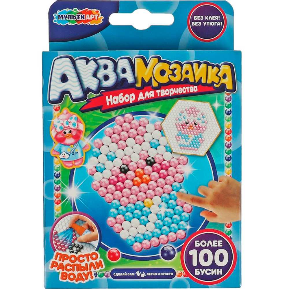 Набор для творчества Аквамозаика 100 бусин МУЛЬТИ АРТ AB-100LALA Набор для творчества Аквамозаика 100 бусин МУЛЬТИ АРТ AB-100LALA