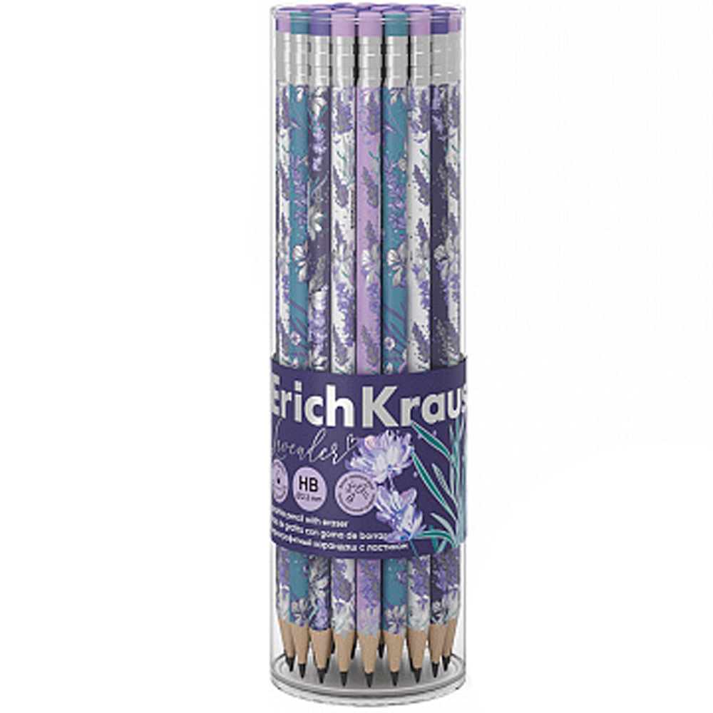 Карандаш ч/гр ® Lavender HB с ластиком 56956/Erich Krause/ Карандаш ч/гр ® Lavender HB с ластиком 56956/Erich Krause/