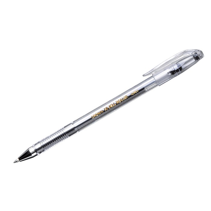 Ручка гелевая черная 0,5мм Crown "Hi-Jell 208928