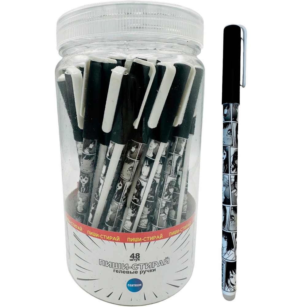 Ручка гелевая синяя со стираемыми чернилами Аниме Манга 0,5 мм 72553