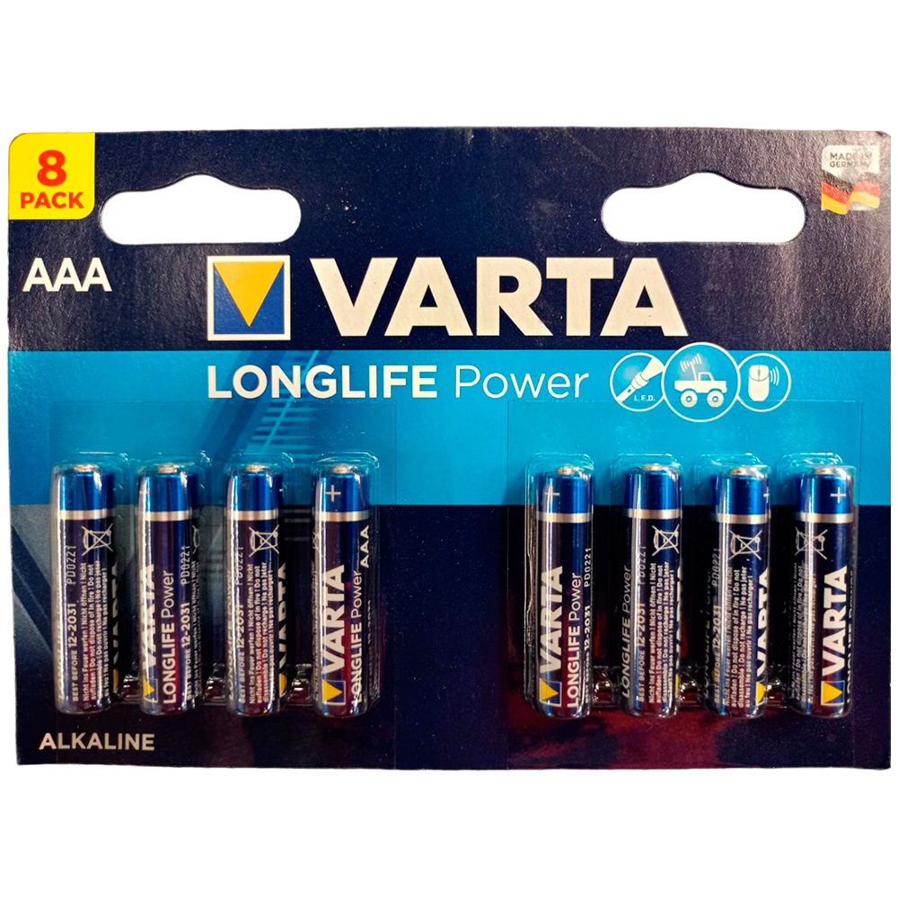 Элемент питания LR 3 Varta Longlife Power 8xBL / цена за упак / 441257