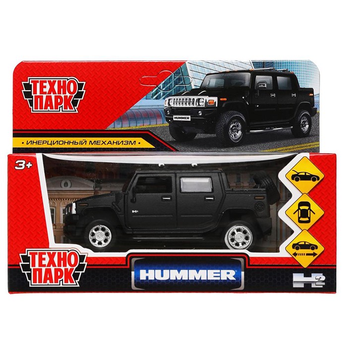 Модель HUM2PICKUP-12MAT-BK HUMMER H2 PICKUP МАТОВЫЙ Технопарк в коробке