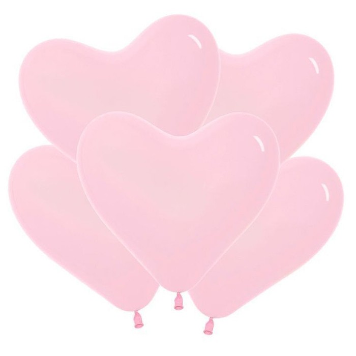 Шар 15" 38см Сердце Пастель PINK  96036256 50 шт /цена за упак/